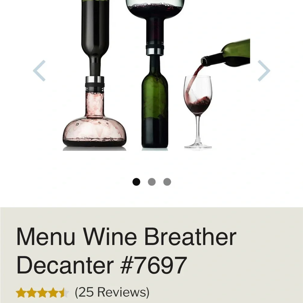 MENU Black Wine Breather Decanter Bar Accessory - Picture 3 of 7